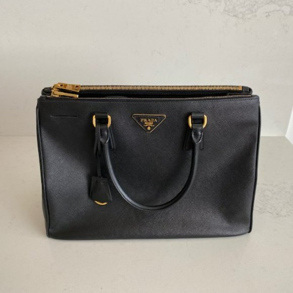 Prada Galleria Saffiano Leather Large Bag - Black - Picture 4 of 9